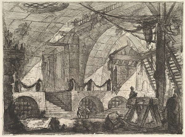 The Sawhorse from Carceri d'invenzione c1749–50-Giovanni Bat, Poster Print