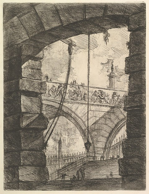 The Grand Piazza from Carceri d'invenzione c1749–50-Giovanni, Poster Print