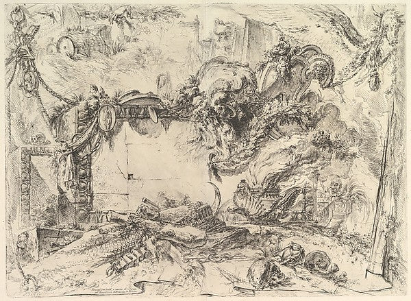 The Monumental Tablet from Grotteschi c1748-Giovanni Battist, Poster Print