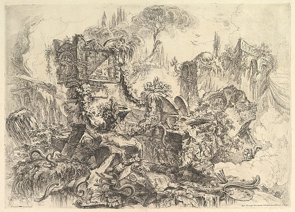 The Tomb of Nero from the Grotteschi c1748-Giovanni Battista,16x12"(A3)Poster