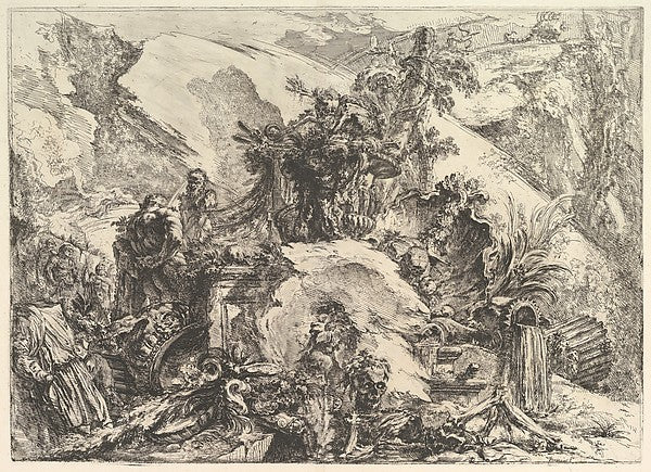 The Skeletons from Grotteschi c1748-Giovanni Battista Pirane, Poster Print