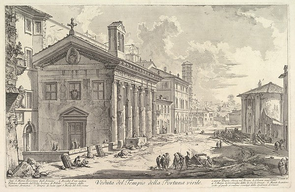 The so-called Temple of Fortuna Virilis c1758-Giovanni Batti, Poster Print Wall Art