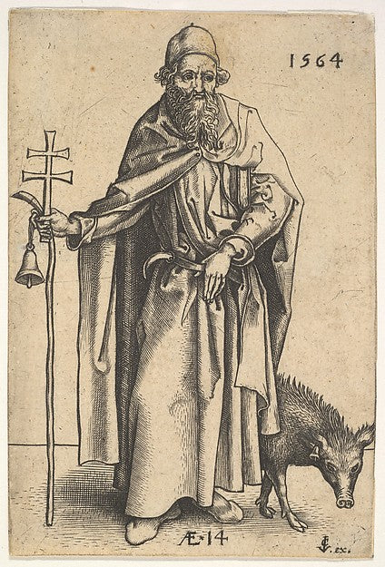 Saint Anthony 1564-Hieronymus Wierix, Jan Wierix, After Mart, Poster Print Wall Art