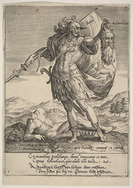 Judah with the Head of Adonibezek from Willem van Haecht Tyr, Poster Print Wall Art