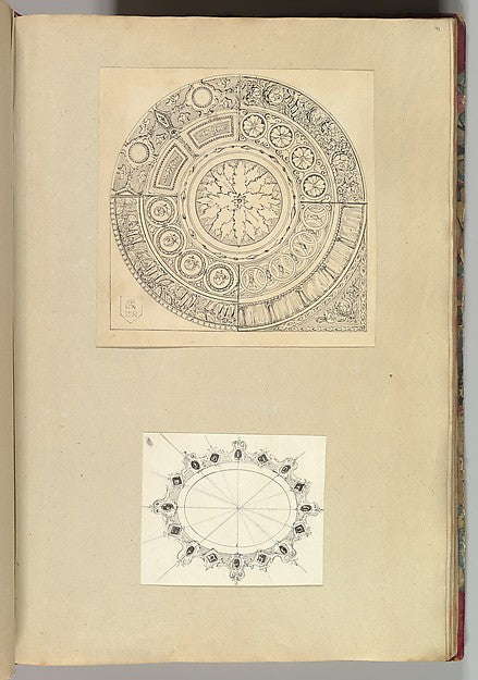 Designs for a Panel of Ornament and a Brooch c1851-Alfred Henr, Poster Print Wall Art