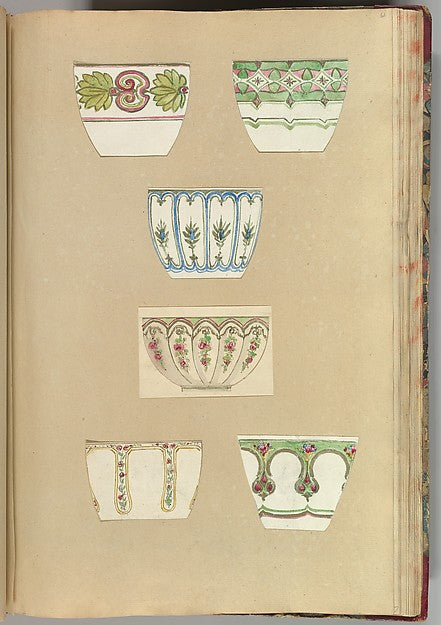 Six Designs for Decorated Cups 1845–55-Alfred Henry Forrester , Poster Print Wall Art