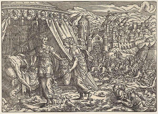Judith and Holofernes from Biblia Frankfurt 1564-Anonymous, , Poster Print Wall Art