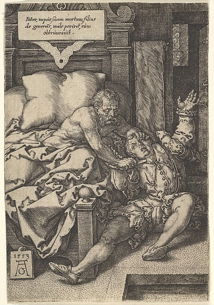 Judge Herkinbald Cutting the Throat of his Nephew 1553-Heinric, Poster Print Wall Art