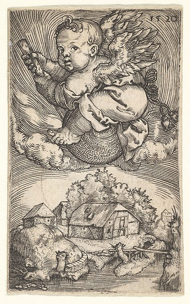 Genius on a Globe Floating in the Air mid-17th cent-Barthel Be, Poster Print