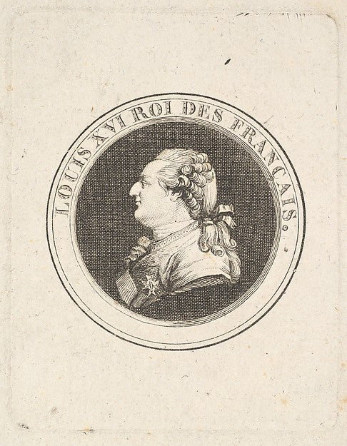 Attributed to Augustin de Saint-Aubin:Print of a Portrait Me-16x12"(A3) Poster