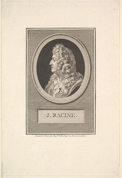 Augustin de Saint-Aubin:Portrait of Jean Racine 1800-16x12"(A3) Poster