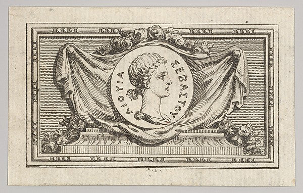 Augustin de Saint-Aubin:Medal with Portrait of Livy in the 5-16x12"(A3) Poster