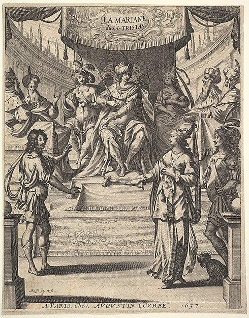Frontispiece for "Tristan L'Hermite" - Marianne standing to rig, Poster Print Wall Art