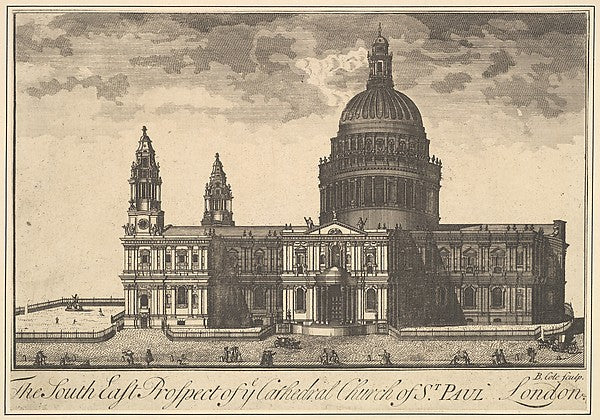 The South East Prospect of the Cathedral Church of St. Paul L, Poster Print Wall Art