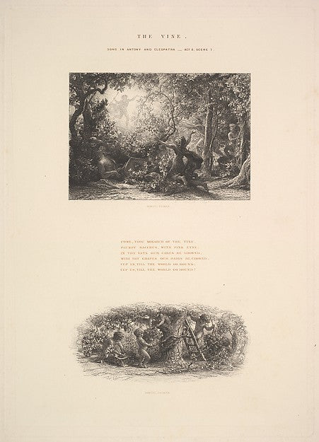 The Vine or Plumpy Bacchus 1880-Samuel Palmer , Poster Print Wall Art