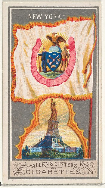 :New York from the City Flags series for Allen & Ginter Ciga-16x12"(A3) Poster