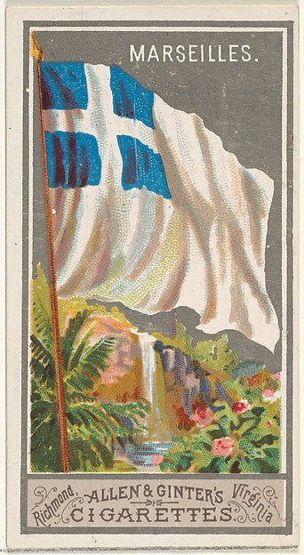 :Marseilles from the City Flags series for Allen & Ginter Ci-16x12"(A3) Poster