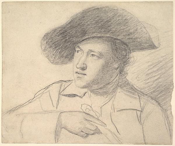 George Romney:The Rev. William Atkinson Wearing a Broad-Brim-16x12"(A3) Poster