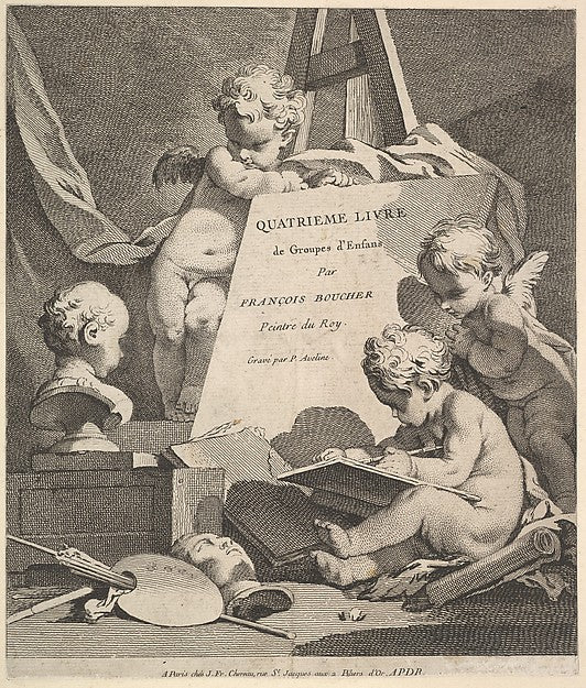 Fourth Book of Groups of Children-Pierre Alexandre Aveline, Af,16x12"(A3)Poster