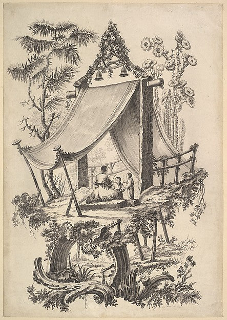 Treehouse 1773-Jean Jacques Avril, the Elder, After Jean Pille,16x12"(A3)Poster