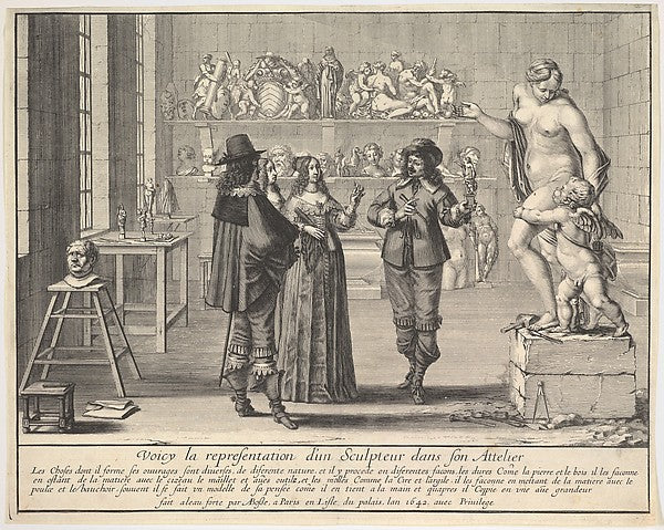 A Sculptor Presenting his Statue of Venus and Cupid 1642-Abrah,16x12"(A3)Poster