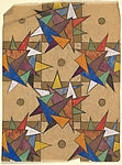 Anonymous, French, 20th century:Vertical Panel with Grid of -16x12"(A3) Poster