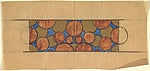 Anonymous, French, 20th century:Panel with Overlapping Brown-16x12"(A3) Poster