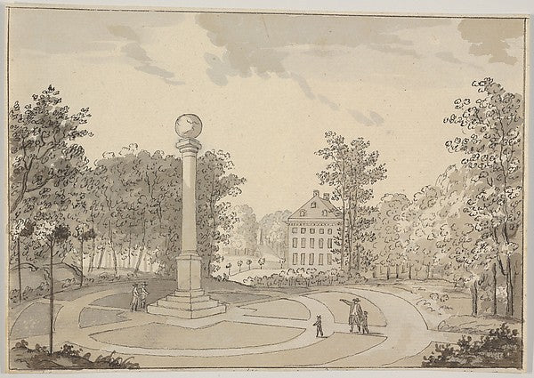 View of Naesse castle and De Coninck's Column from the East c1, Poster Print