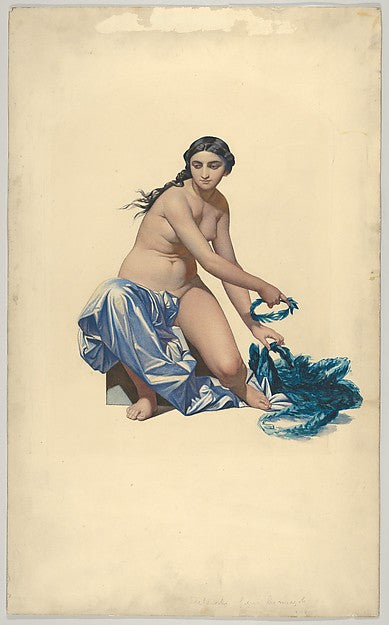 Paul Delaroche:Study for a figure of Fame from the Hémicycle-16x12"(A3) Poster
