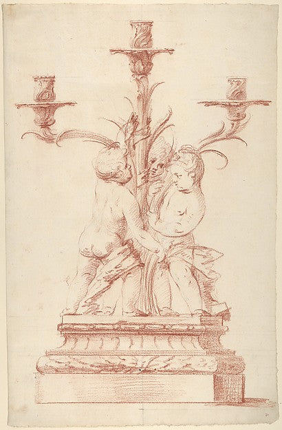 Design for a Candelabra c1760–70-Anonymous,French,18th cent, Poster Print