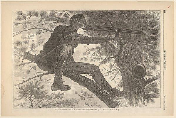 The Army of the Potomac – A Sharp-Shooter on Picket Duty – Fro, Poster Print Wall Art