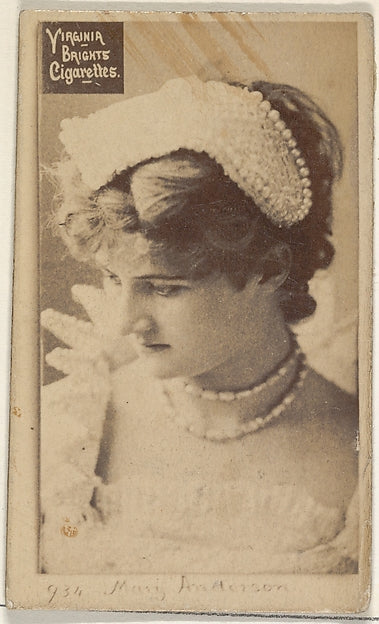 :Card 934 Mary Anderson Virginia Brights Cigarettes c1888-16x12"(A3) Poster