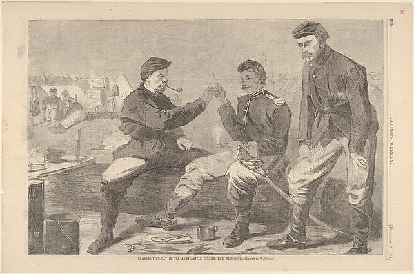 Thanksgiving Day in the Army – After Dinner: The Wish-Bone – D, Poster Print