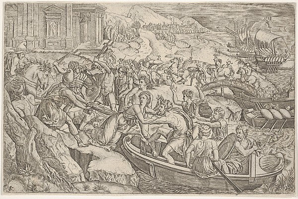 Anonymous, French, 16th century:Abduction of Helen -16x12"(A3) Poster