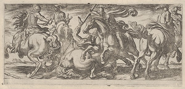 Antonio Tempesta:Six Cavalrymen in Combat from Battle Scenes-16x12"(A3) Poster