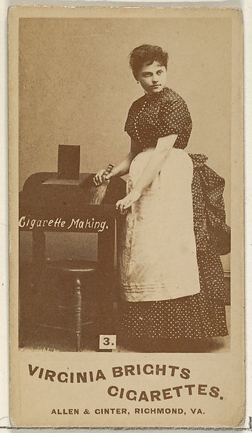 :Card 3 from the series Cigarette Making Girls for Virginia -16x12"(A3) Poster