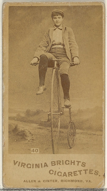 :Card 40 from the Girl Cyclists series for Virginia Brights -16x12"(A3) Poster