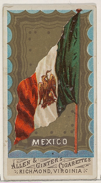 :Mexico from Flags of All Nations Series 1 for Allen & Ginte-16x12"(A3) Poster