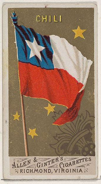 :Chile from Flags of All Nations Series 1 for Allen & Ginter-16x12"(A3) Poster