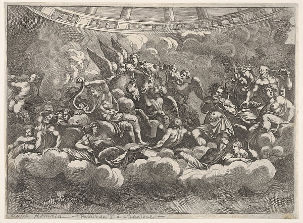 Gathering of various Olympian gods and mythological figures am, Poster Print Wall Art