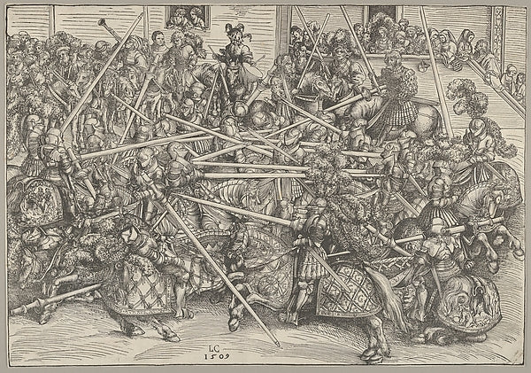 The Third Tournament 1509-Lucas Cranach the Elder, Poster Print Wall Art