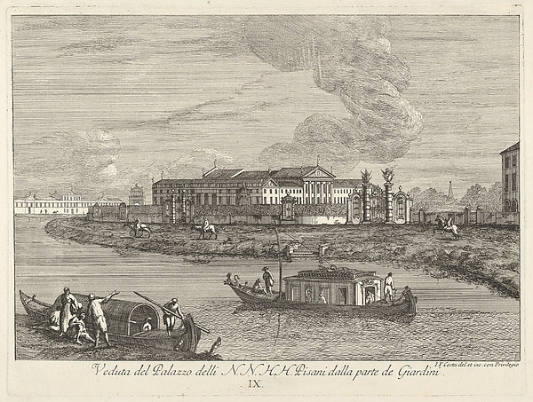 View of the Villa Pisani-Giovanni Francesco Costa , Poster Print Wall Art