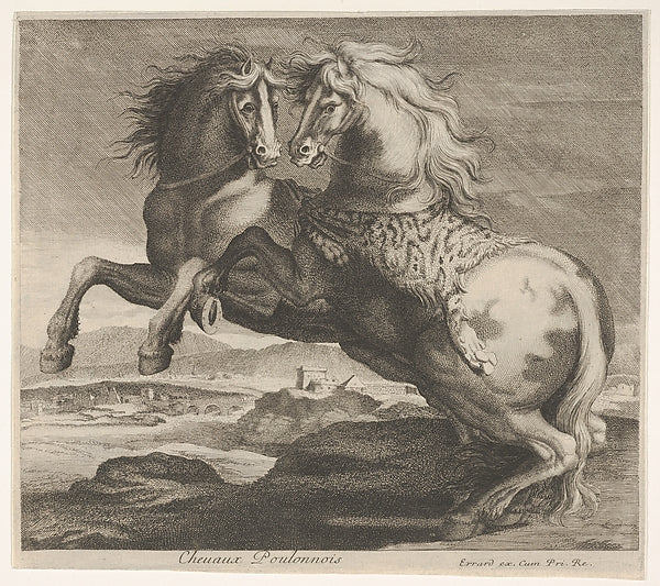 Chevaux Poulonnois-Charles Errard le fils , Poster Print Wall Art