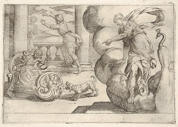 Hercules strangling the serpents: Hercules grasps two serpents, Poster Print
