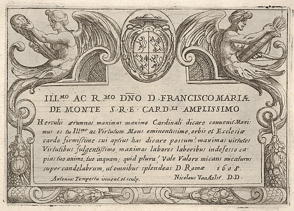 Title plate for the series 'The Labors of Hercules' with the a, Poster Print