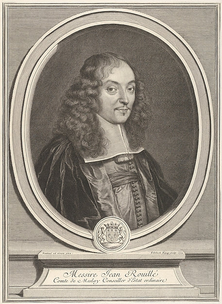 Jean Rouillé 1702-Gérard Edelinck,After Robert Nanteuil, Poster Print