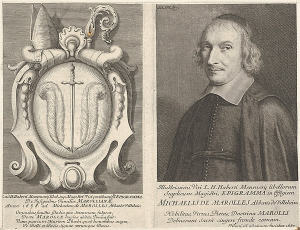 L'Abbé de Marolles 1657-Robert Nanteuil, Poster Print
