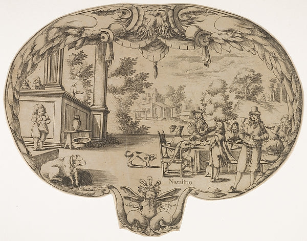 Fan with Villa Scene-Valerio Spada , Poster Print Wall Art