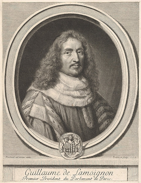 Guillaume de Lamoignon 17th cent-Gérard Edelinck,After Robert, Poster Print Wall Art