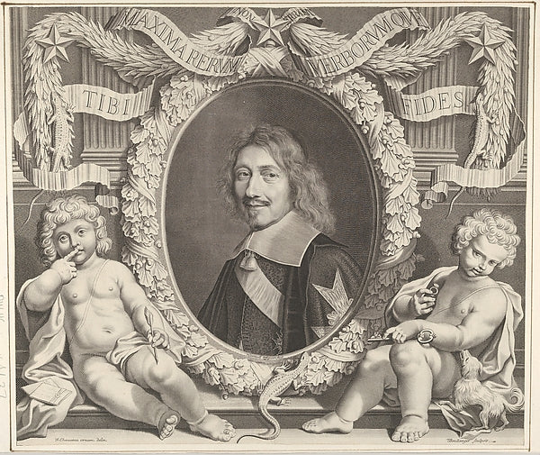 Chancelier Michel IV Le Tellier c1662-Robert Nanteuil,Ornamen, Poster Print Wall Art